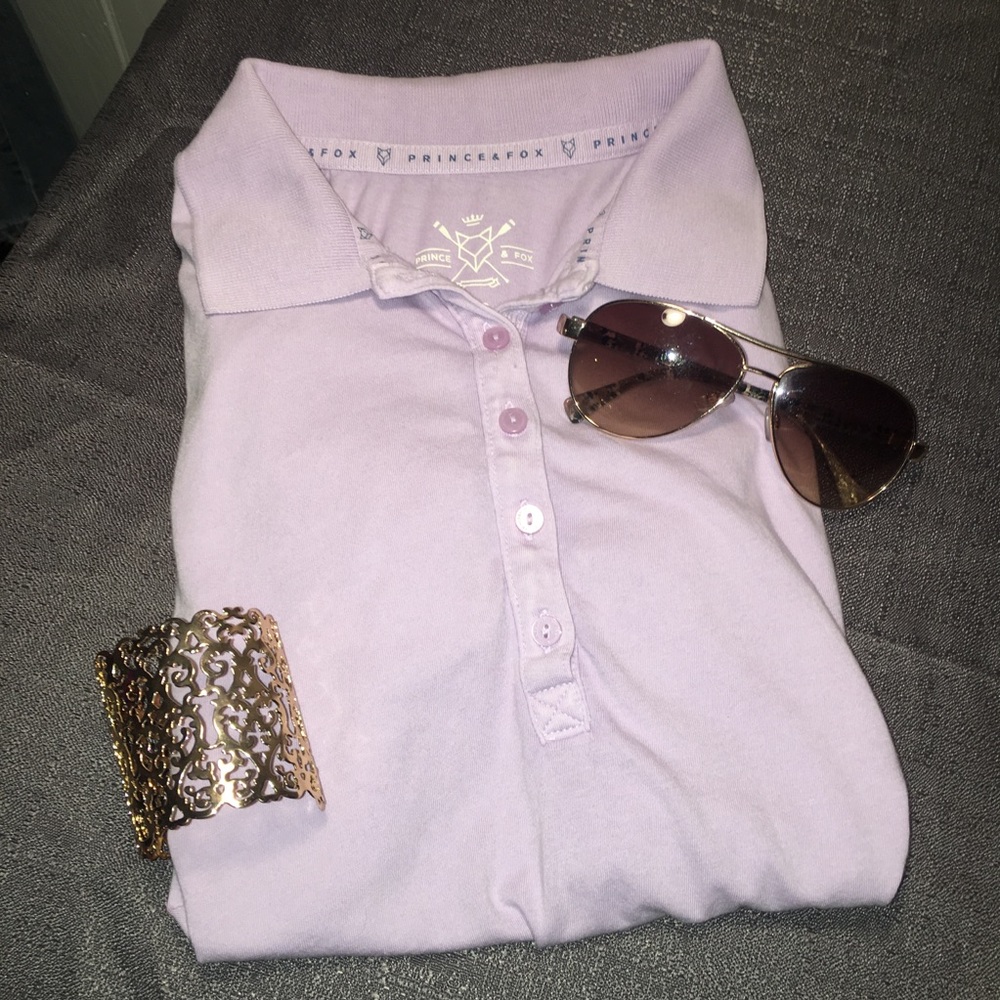 Lilac Prince & Fox Fitted Polo - LIKE NEW